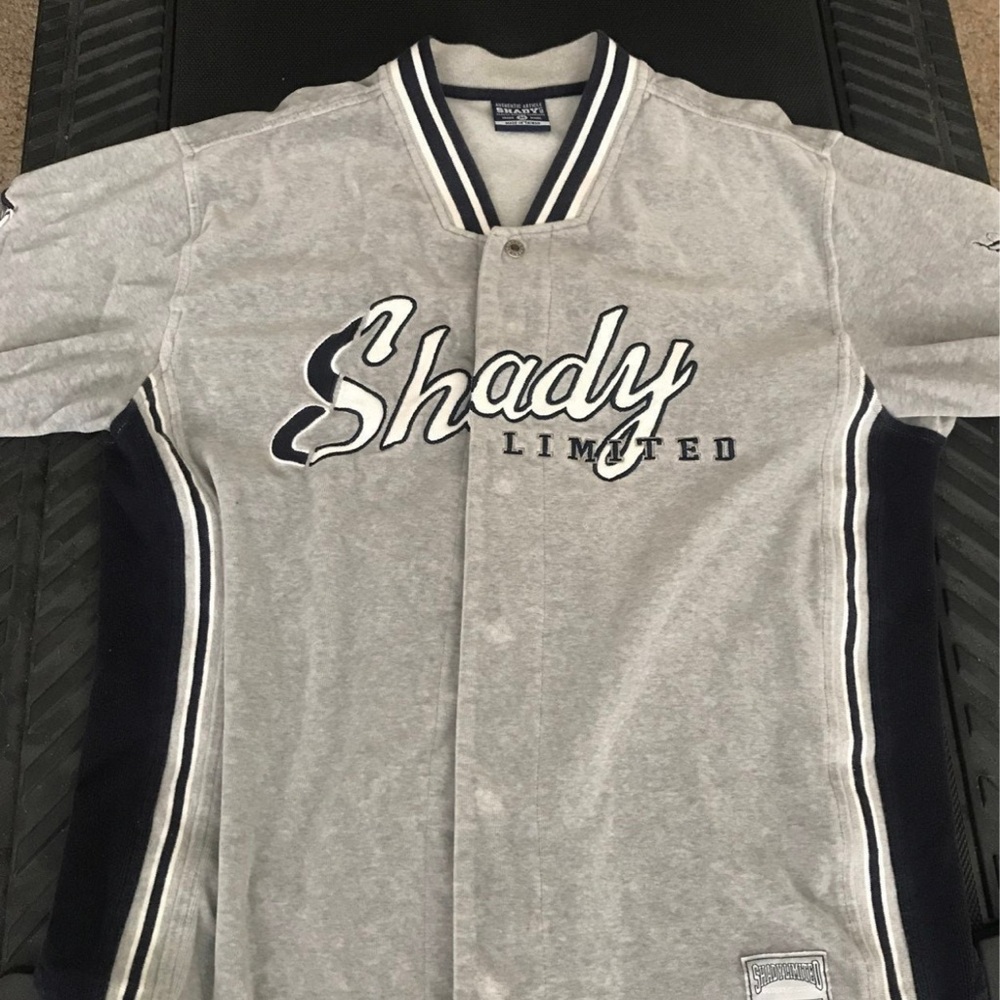 Shady Limited Gray Velour Men's Baseball Jersey